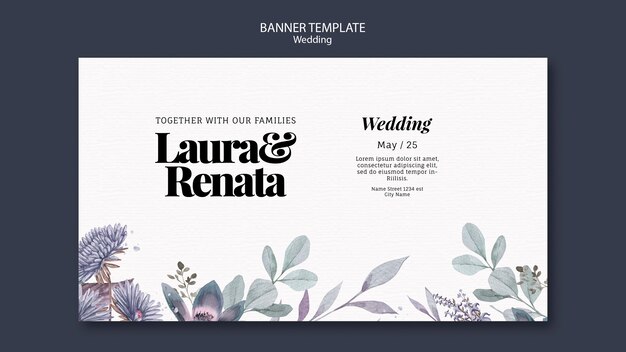 Banner template design wedding event