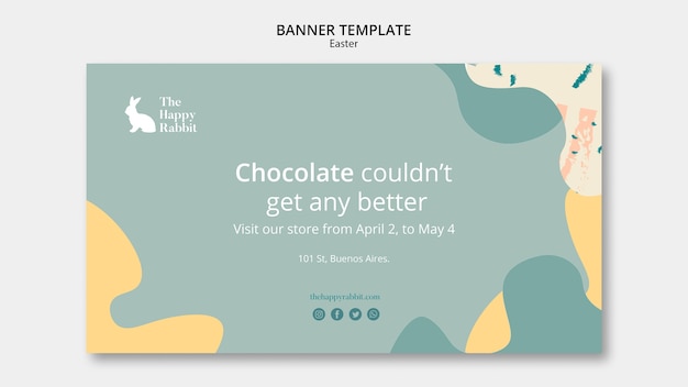 Banner template for easter day celebration