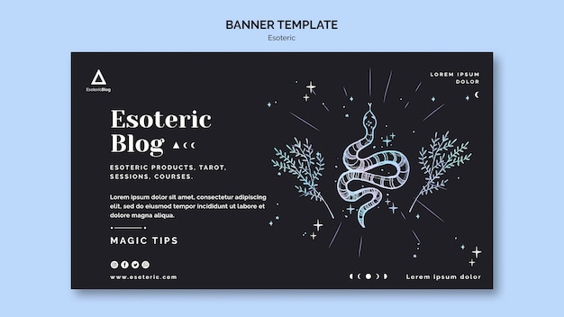 Free PSD banner template for esoteric blog