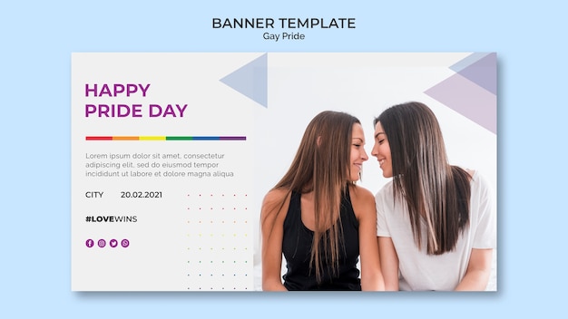 Free PSD banner template gay pride