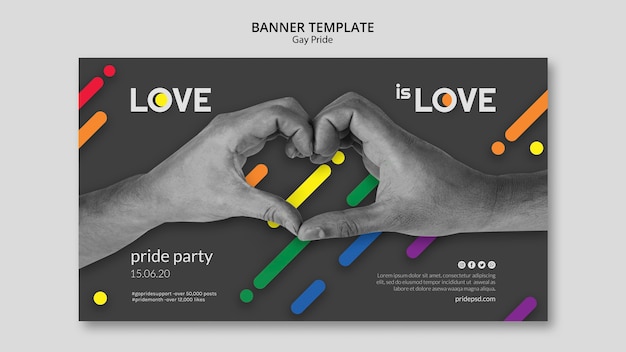 Free PSD banner template for gay pride