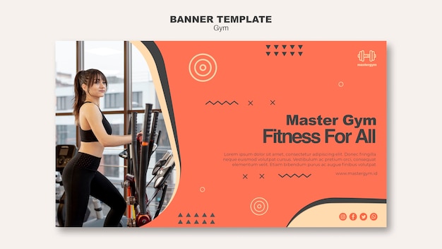 Banner template for gym activity