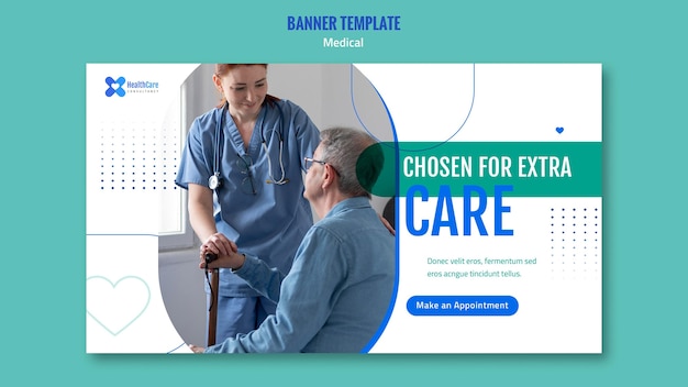 Free PSD banner template for healthcare