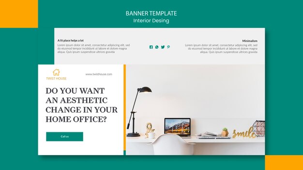 Banner template for interior design