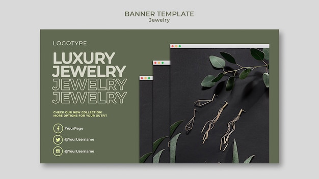 Free PSD banner template jewelry store