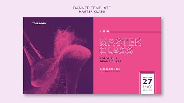 Free PSD banner template for masterclass