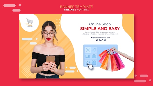 Free PSD banner template for online shopping