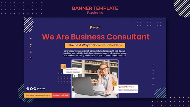 Banner template for professional business solutions