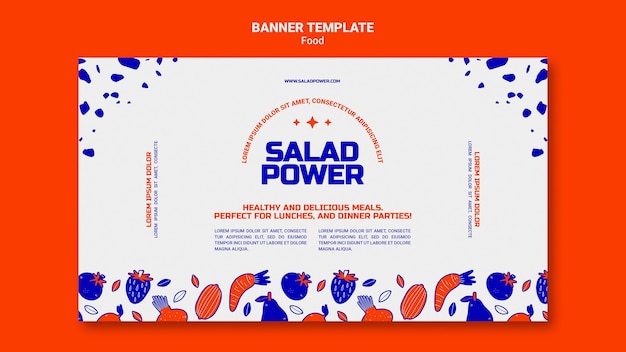 Free PSD banner template for salad power