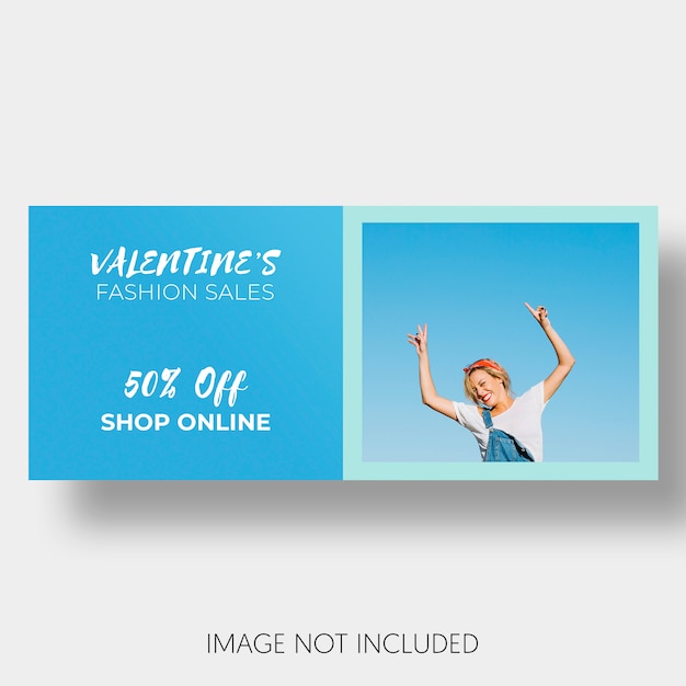 Free PSD banner template sales valentine's day