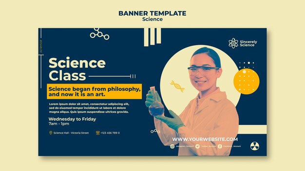 Banner template for science class