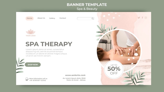 Free PSD banner template for spa and relaxation