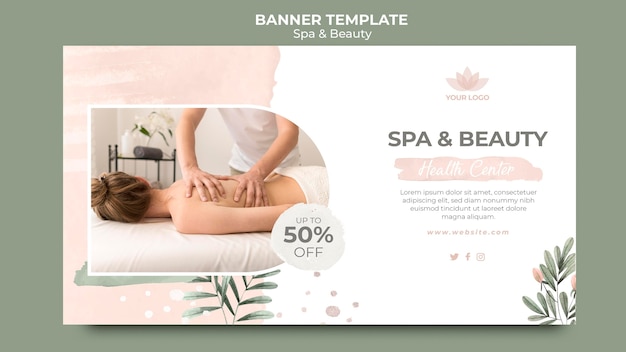 Banner template for spa therapy