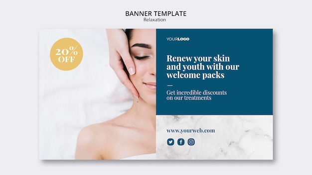 Free PSD banner template spa treatment