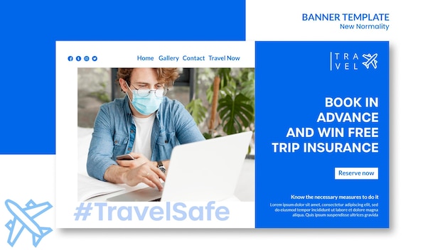 Banner template for travel booking