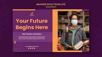 Free PSD banner template for university education