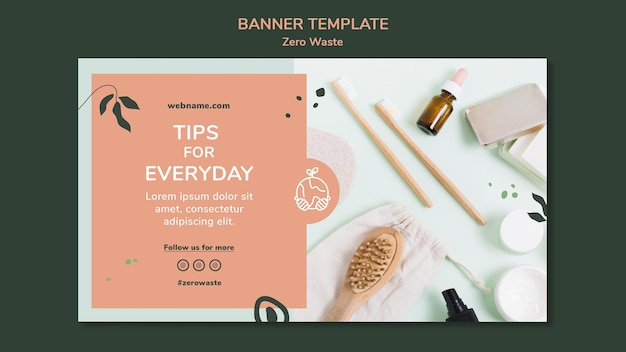 Free PSD banner template for zero waste lifestyle