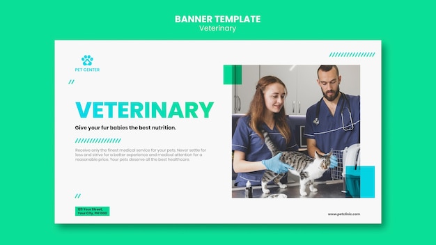 Banner veterinary ad template