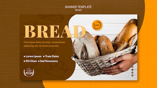 Free PSD banner with bread template