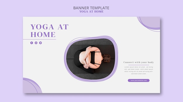 Banner yoga at home template