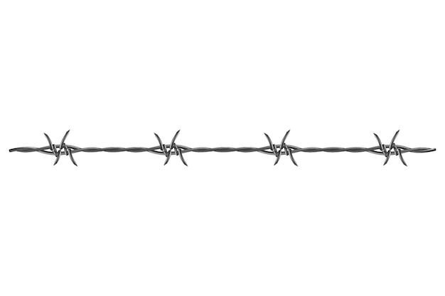 Free PSD barbed wire isolated