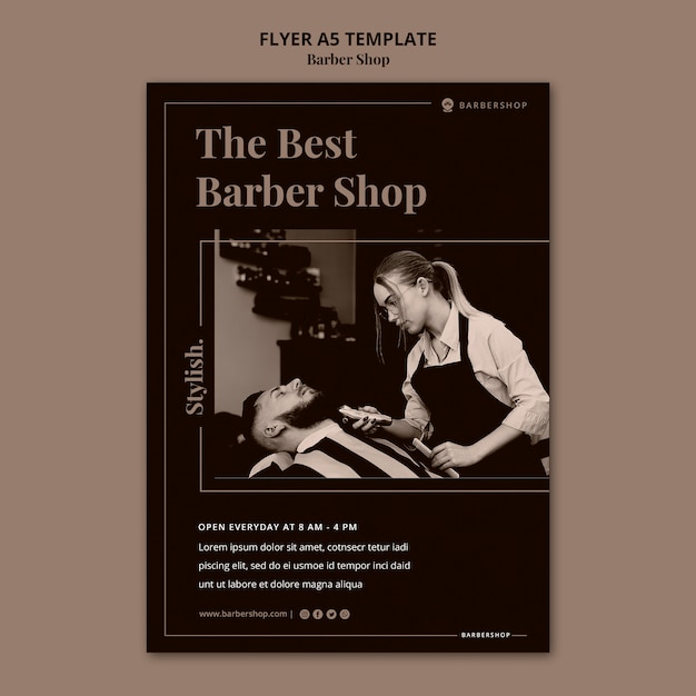 Barber shop flyer template