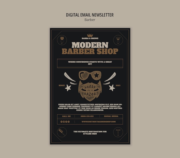 Barber shop service template