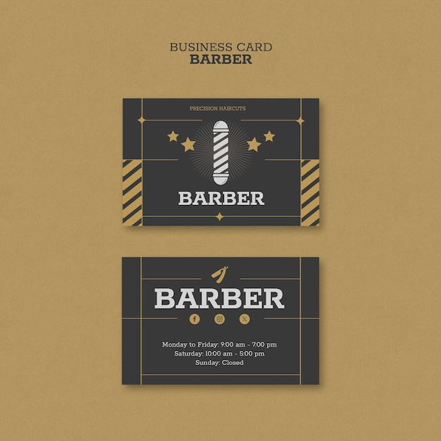 Free PSD barber template design