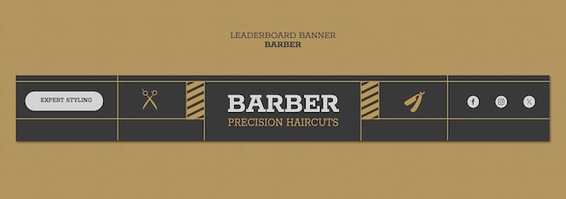 Free PSD barber template design