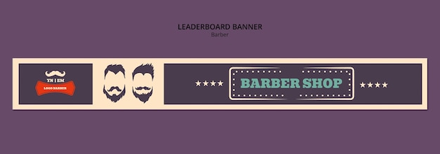 Free PSD barber template design