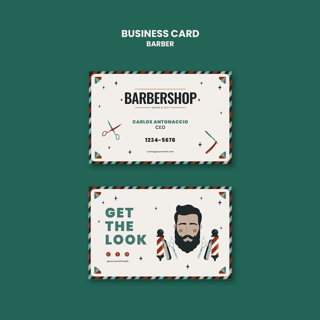 Barber template design