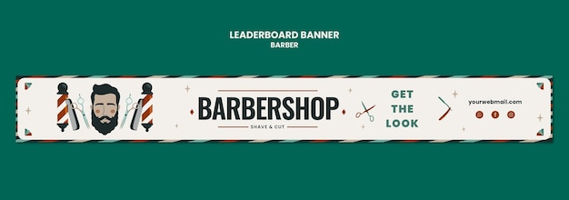 Free PSD barber template design