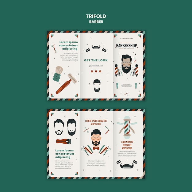 Free PSD barber template design