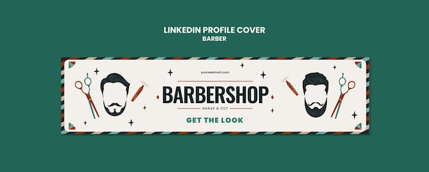 Free PSD barber template design