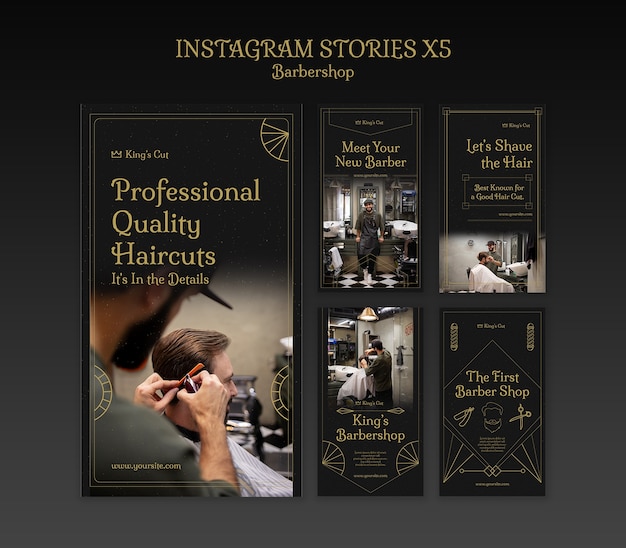 Free PSD barbershop template design