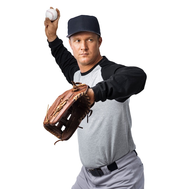 Free PSD baseball player isolated