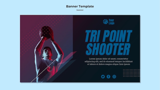 Free PSD basketball banner design