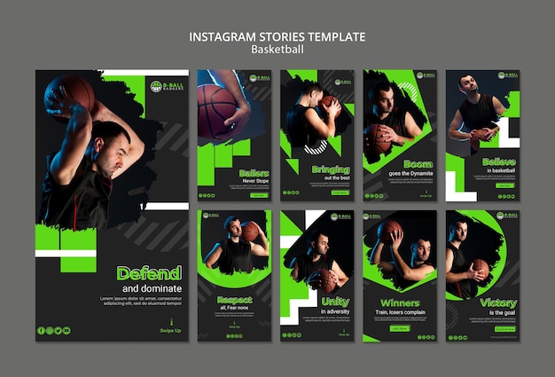 Free PSD basketball instagram stories