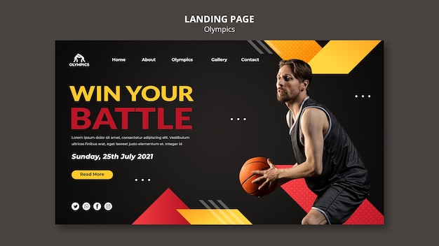 Basketball web template