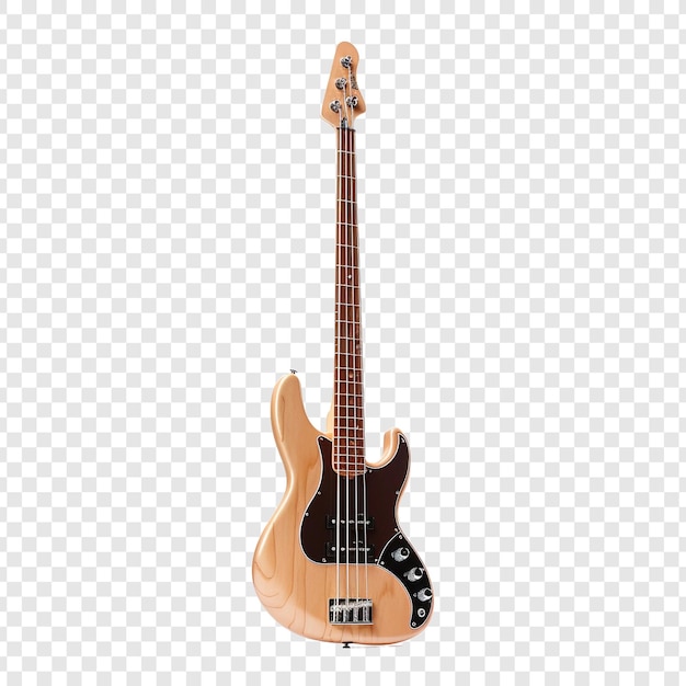 Bass guitar isolated on transparent background