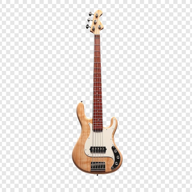 Bass guitar isolated on transparent background