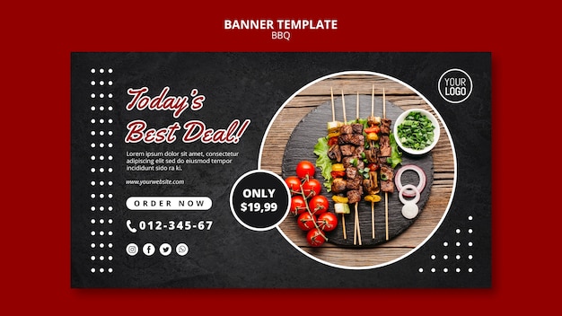 Free PSD bbq concept banner template