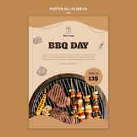 Free PSD bbq concept poster template