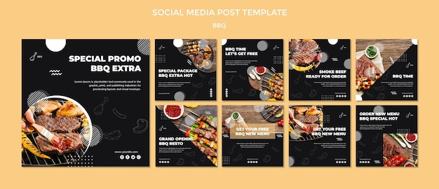 Bbq social media post template