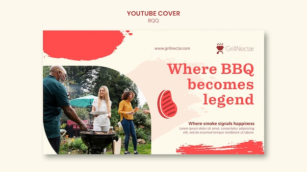 Free PSD bbq template design