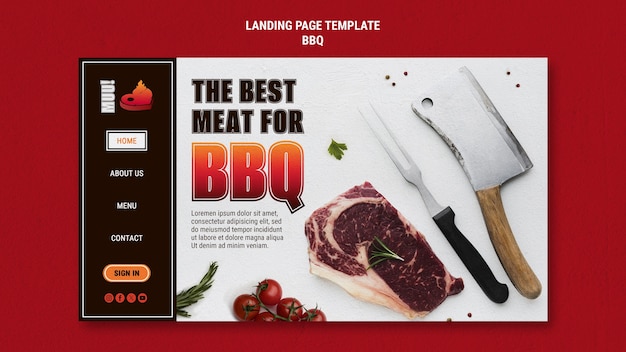 Free PSD bbq template design