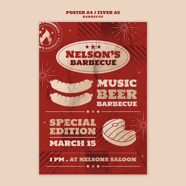 Free PSD bbq template design