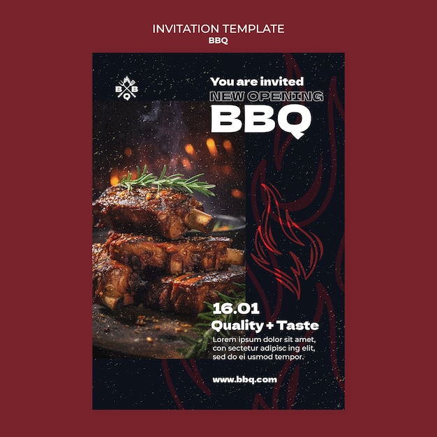 Free PSD bbq template design