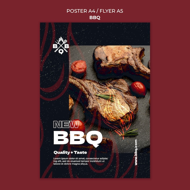 Free PSD bbq template design