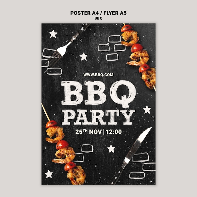 Free PSD bbq template design